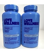 2 Love Wellness Sparkle Fiber Vegan Supplement Digestion 180 Capsules Ex... - $22.98