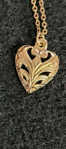 Ladies &quot;Gold Tone&quot; Heart Pendant Necklace Cute Valentine Dressy - £10.38 GBP