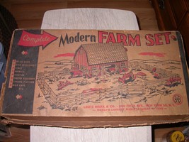 Vintage Marx Modern Farm Play Set Happitime w/Box AS IS - Incomplete For... - $125.00