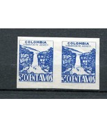 Colombia 1945 Sc C138 30c blue Imperf Pair  MNH 9503 - £31.01 GBP