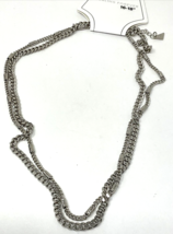 Sterling Forever Double Chain Necklace 16&quot;-18&quot;, New - $14.24