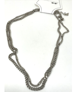 Sterling Forever Double Chain Necklace 16&quot;-18&quot;, New - $260.17 MXN