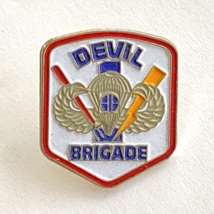 US Army Combat 82nd Airborne AA Devil Brigade Crest DUI DI Enamel Pin 7/8” - £10.35 GBP