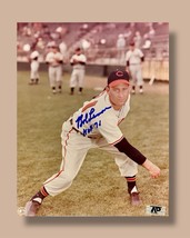 BOB LEMON AUTOGRAPHED SIGNED CLEVELAND INDIANS 8X10 PHOTOGRAPH w/APCOA - $19.79