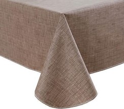 Vinyl Tablecloth with Flannel Backing Waterproof Oil Proof Plastic Table... - $40.11