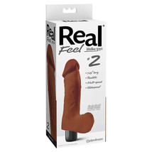 Pipedream Real Feel Lifelike Toyz Vibrating Dildo With Balls Brown - £27.64 GBP