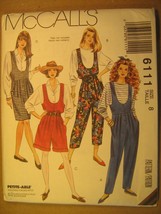 Uncut Sewing Pattern 1992 Mc Call&#39;s 8,10 Jumpsuit Jumper 6111 [Z180] - £3.13 GBP