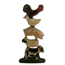 Cast Iron Farm Animals Door Stopper 11&quot; H Duck Pig Cow Sheep Rooster D Country - £38.77 GBP