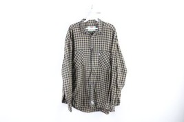 Vtg 90s Levis Mens XL Faded Collared Double Pocket Flannel Button Shirt Plaid - £34.75 GBP