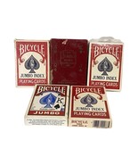 Vintage JUMBO Playing Card Lot Of 5 / Bicycle U.S. Playing Card Co - £5.00 GBP