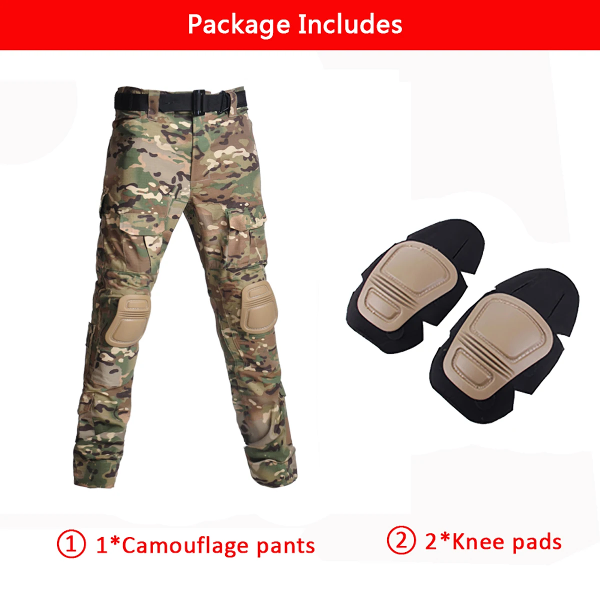 Multicam   Pants Army Wear-resistant Hi Pant Paintball Combat Pant With Knee Pad - £173.85 GBP