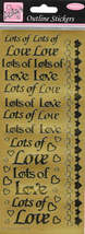 Peel Off Sticker Sheet. Lots Of Love - $1.49