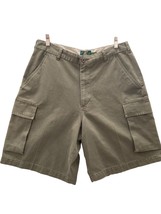 Vintage Club Room Men&#39;s Size 33 Cargo Shorts Summer Olive Army Green  - £10.95 GBP