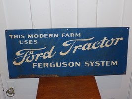 Vintage Ford Tractor Ferguson System Metal Sign - $396.00
