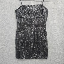 Max and Cleo Woman Dress Size 8 Black Sequin Strapless Formal Cocktail P... - $34.79