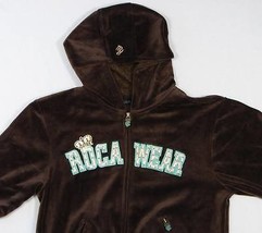 Rocawear Velour Brown Hooded Jacket Hoodie Youth Girls 12 14 NWT - £26.11 GBP