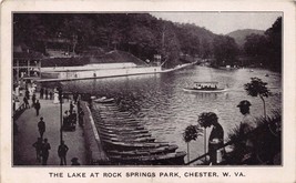 Chester West Virginia The Lake At Rock Springs Park Postcard 1900s - £11.46 GBP