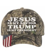 Jesus is my savior Trump is my President Outdoor Cap CWF305 Mossy Oak Hat - £19.11 GBP