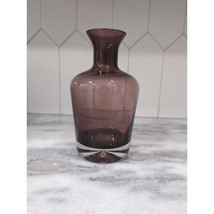 Artistic Amethyst Glass Decanter, Murano Style, 8” H, Controlled Bubble ... - $24.75