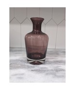 Artistic Amethyst Glass Decanter, Murano Style, 8” H, Controlled Bubble ... - £19.60 GBP