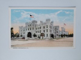Springfield IL Postcard Arsenal Military Fort 1934 ROUTE 66 Illinois Castle - $12.65