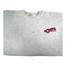 VINTAGE Lee Cheers Boston Sweatshirt Mens Medium Gray Retro Casual Lounge READ - £29.88 GBP