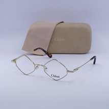 Chloe CE2158 717 Yellow Gold 46mm Eyeglasses New Authentic - $2,465.88 MXN