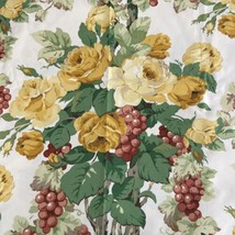 Rose Topiary Fabric Material Schumacher Grapes Yellow Flower 54 X 104 - £40.72 GBP