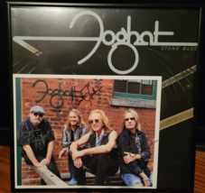 Foghat Stone Blue Vinyl Record With Signed Band Photograph - FRAMED - £307.61 GBP