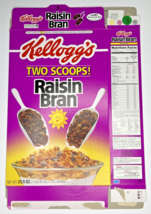 1997 Empty Kellogg&#39;s Raisin Bran Two Scoops 25.5OZ Cereal Box SKU U198/101 - £15.17 GBP