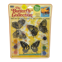 VINTAGE 1990&#39;s BUTTERFLY COLLECTION SUN CATCHER KIT PAINT BY NUMBER NEW ... - $33.28 CAD
