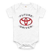 Rare New Future Toyota Driver Baby Funny Bodysuit Onesie Romper (12-18 Months)   - £15.10 GBP