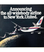 1977 United Airlines Advertisement Vintage Aviation Travel Widebody NY D... - $35.02 CAD