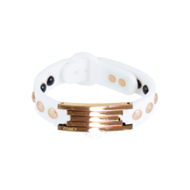 Clavis Varg Magnetic Therapy Sports Golf Health Bracelet White Band Rose Gold - £77.87 GBP