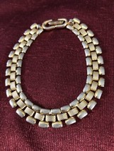 Vintage Monet Gold Tone Chain Bracelet Lovely 7 1/2” Good Condition Normal Wear - £11.82 GBP