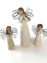 3 Willow Tree Angel of Joy, Freedom, Wishes from 2000 Demdaco Sue Lordi 8&quot; &amp; 5&quot; - £31.34 GBP