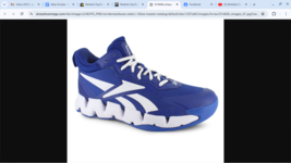 Reebok Zig Encore Mens White/Blue Synthetic Lace Up Lifestyle Sneakers Shoes NEW - £40.59 GBP