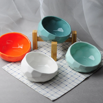 Elegant Ceramic Pet Bowl With Oblique Mouth - £42.06 GBP+