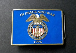 Us Merchant Marine Belt Buckle 3.1 Inches 1775 In Peace And War - £14.54 GBP