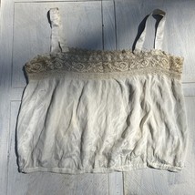 Antique Victorian Edwardian Camisole Blouse  Lace Silk Ribbon Corset Cover? - $1,389.23 MXN