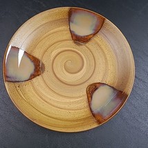 Sango Splash Brown 4951 Stoneware Drip Glaze 8&quot; Salad Plate EXCELLENT - $13.00