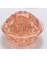 Vintage Dome Pink 9 Hole Depression Glass Flower Frog 3&quot; Diameter 3 Poin... - $561.02 MXN