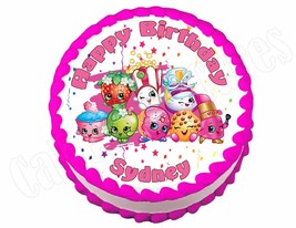 Shopkins Round Edible Cake Image Cake Topper - $9.99+