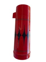 Vintage Aladdin&#39;s Vanguard 32C-Cup Quart Thermos Bottle Black Diamond Design 12&quot; - £14.38 GBP