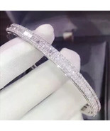 8Ct Round Cut Lab Created Diamond Women&#39;s Bangle Bracelet 14K White Gold... - $6,021.18 MXN