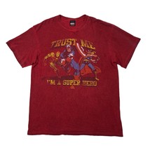 Marvel RARE 2012 Trust Me I&#39;m a Superhero T-Shirt Iron Man Thor Mens Large - £13.30 GBP