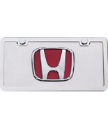 HONDA 3d  Chrome/ Blue/Red  Logo  License Plate, Protective  Lens + key ... - €38,46 EUR