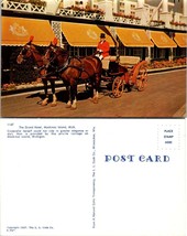 Michigan Mackinac Island The Grand Hotel Horse &amp; Carriage Vintage Postcard - £7.50 GBP