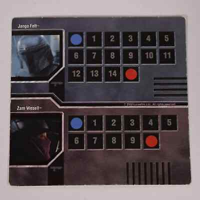 Replacement Star Wars Epic Duels Character Card Jango Fett & Zam Wesell 0222 - £9.89 GBP