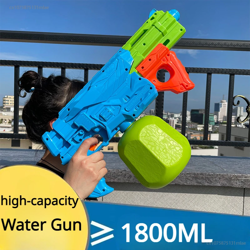 Oversized Pull-Out Water Gun Children&#39;S Water Pistol  High-Capacity Wate... - £21.74 GBP